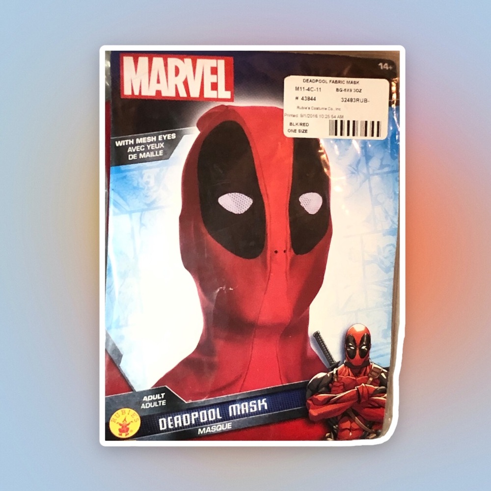Marvel Deadpool Mask (cloth) Brand New